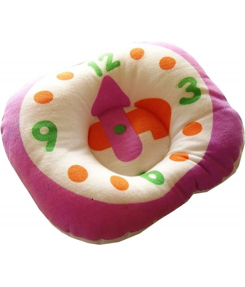 Aurapuro Soft Head Shaping Pillow for Born Baby Clock Shape Cotton Head Shaping Pillow for Infants and Toddlers Prevent Flat Head