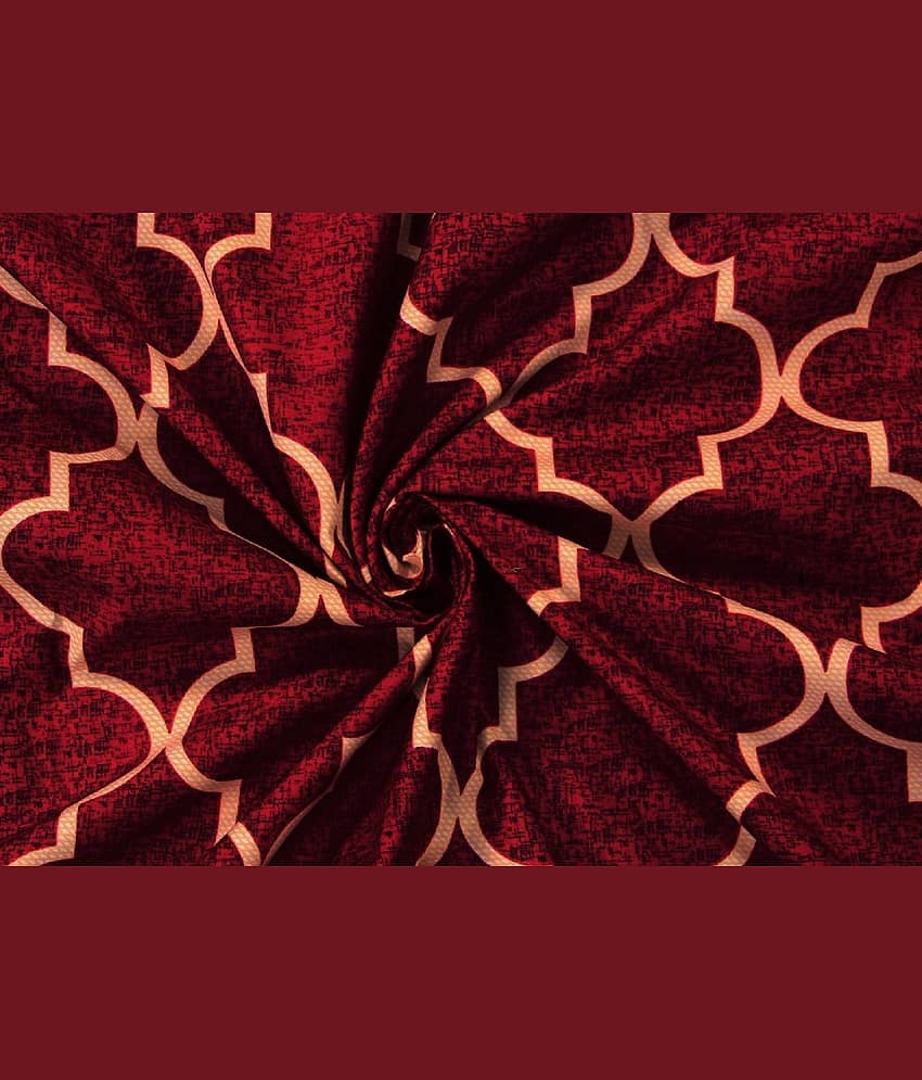 Neekshaa Glace Cotton 1 Double Bedsheet with 2 Pillow Covers ( Red ) view 2