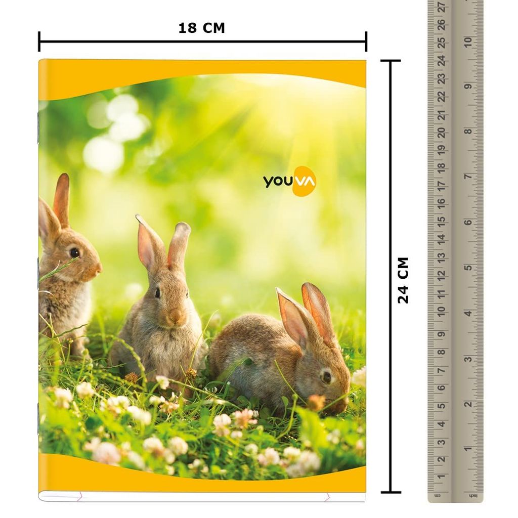 Navneet Youva | Soft Bound Note Book for Students | Jumbo Size 18 cm x 23.5 cm | Unruled | 24 Pages | Pack of 24 view 2