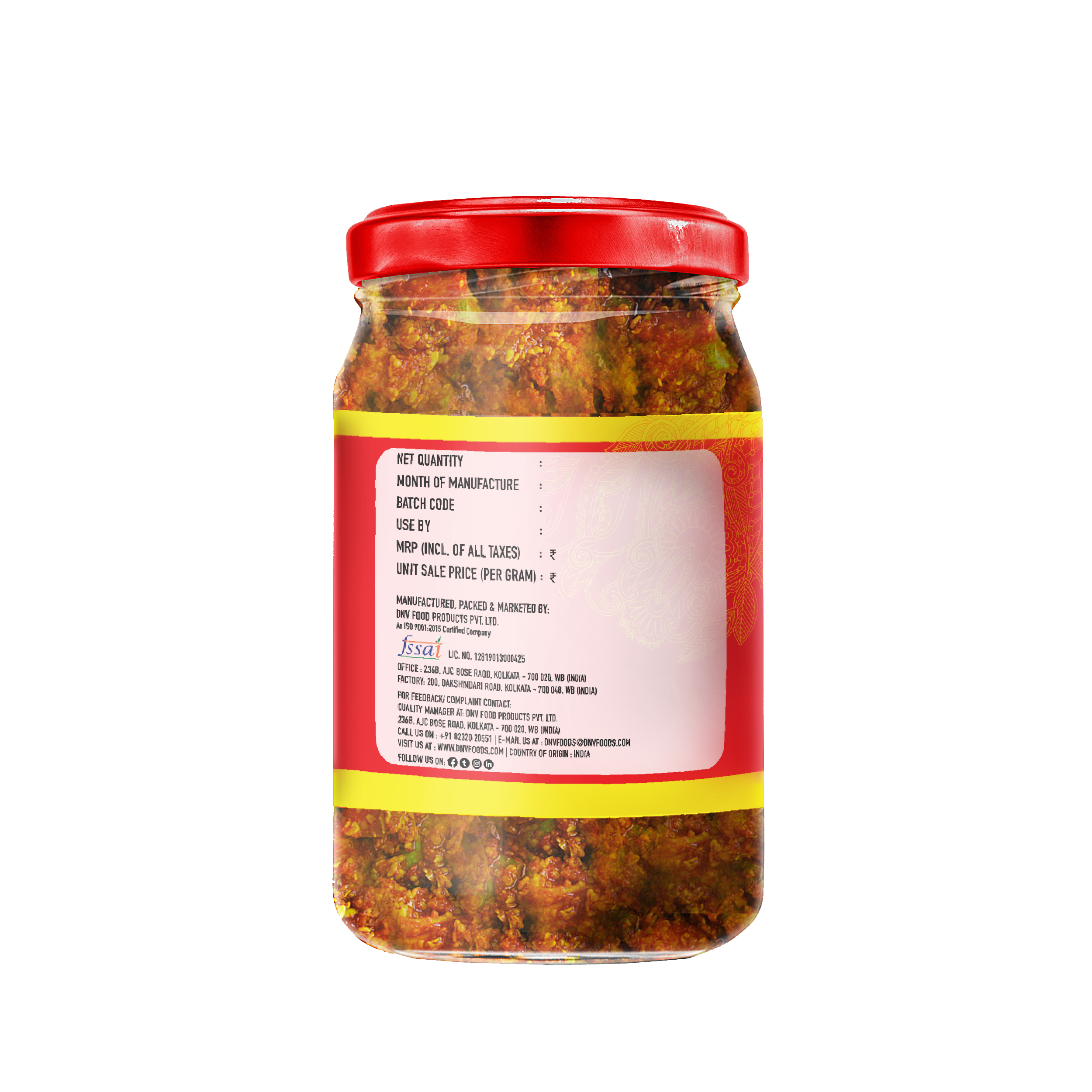 DNV Foods Pickle Mango, 400 gm view 2