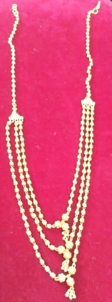 Gold Plated Traditional Indian Long Necklace Set for Women view 2