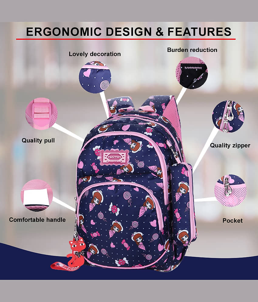 Tinytot Blue Polyester Backpack For Kids view 2