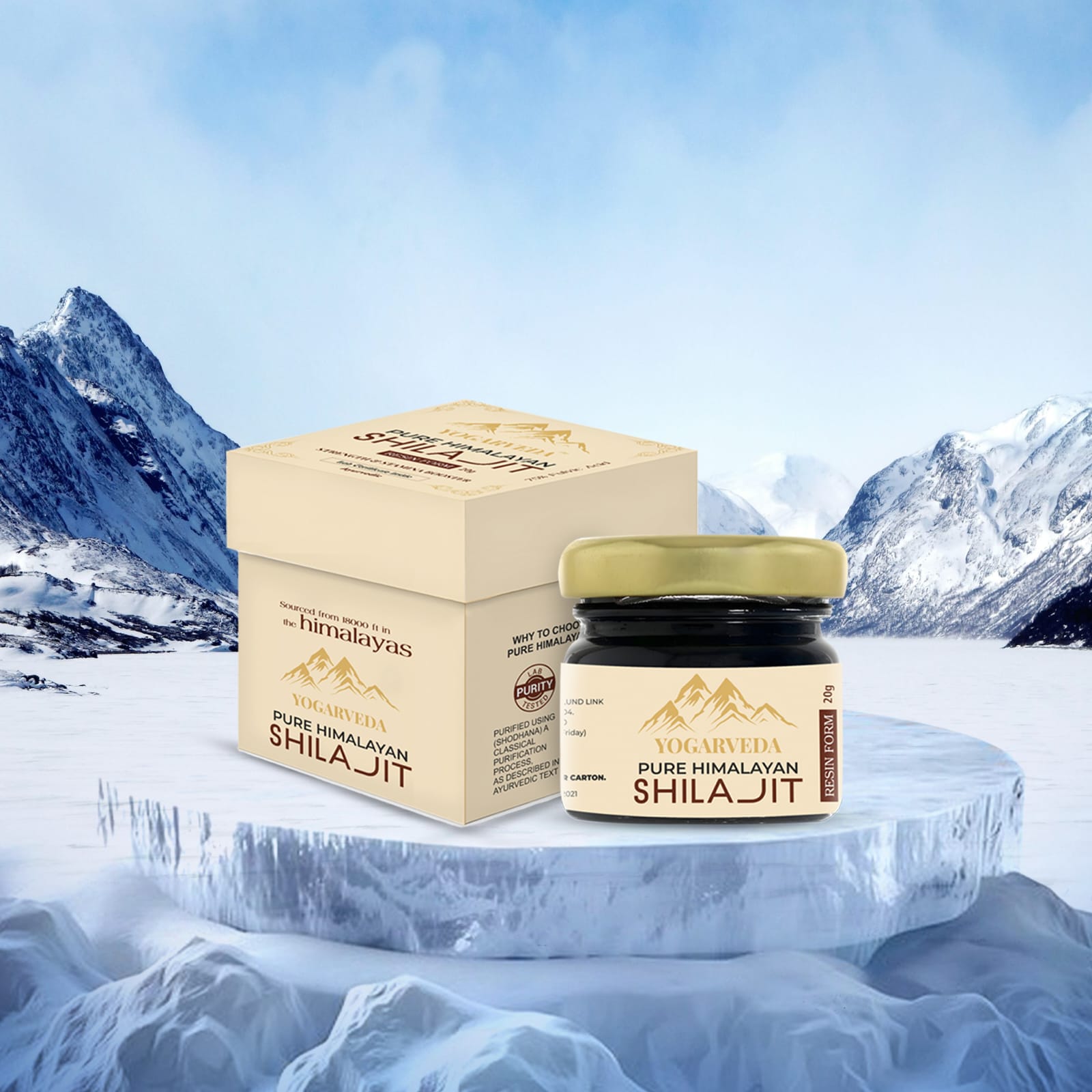 YOGARVEDA Pure Himalayan Shilajit Resin 20g | 100% Ayurvedic Energy & Immunity Booster (20 g)