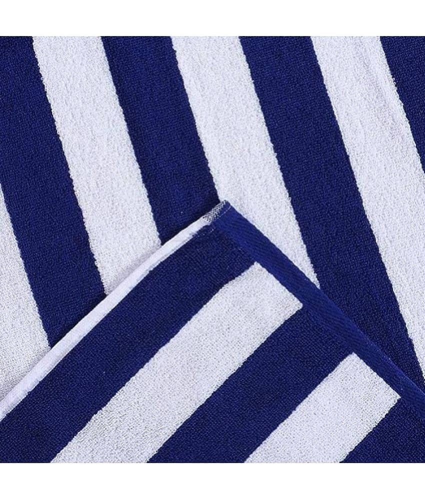 HOME PLUS STUDIO - Blue Cotton Striped Pool Towel ( Pack of 1 ) view 2