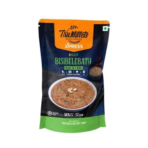 Trumillets Instant Kodo Millet Bisibele Bath Powder Mix with Rice | Traditional Masalas Mix | Ready to Cook | Tasty Ready to Eat Bisibelabath | No Artificial Colors (Each 180 Gm Pack of 2) view 2