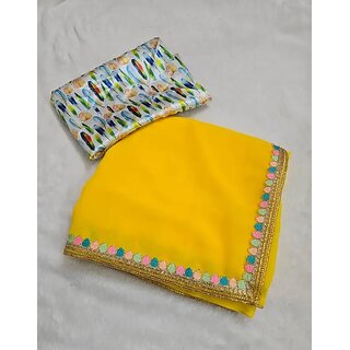 Tranding Wedding Designer Georgette Fancy Saree view 2