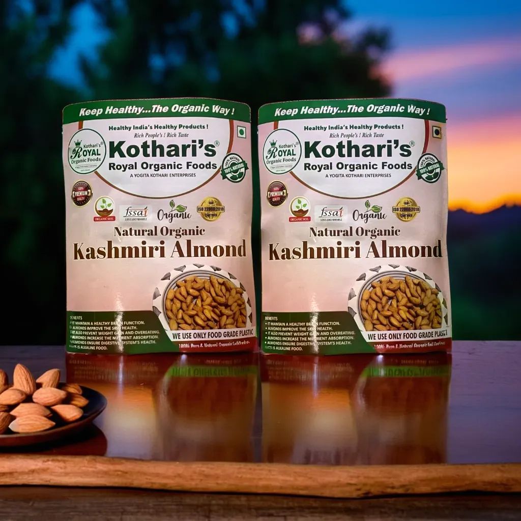 Kothari's Royal Organic Kashmiri Almond( pack of 2) 400 GM view 2