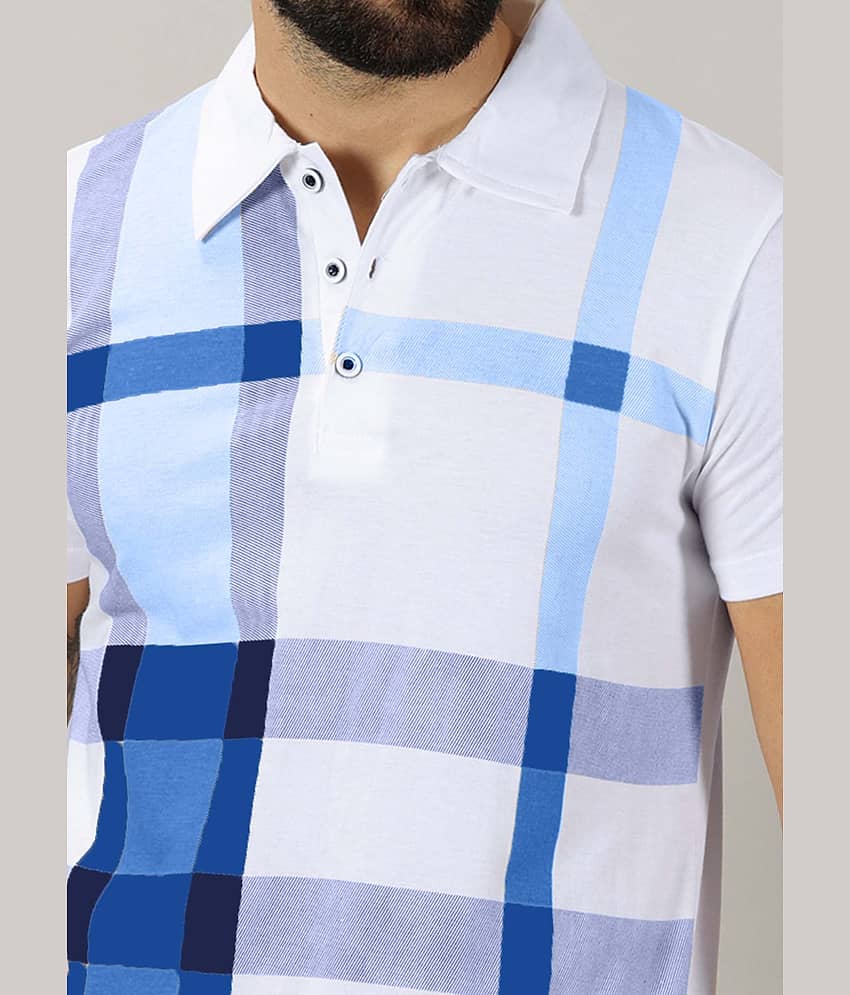 AUSK Pack of 1 Cotton Blend Regular Fit Checks Half Sleeves Men's Polo T Shirt ( Multicolor ) view 2