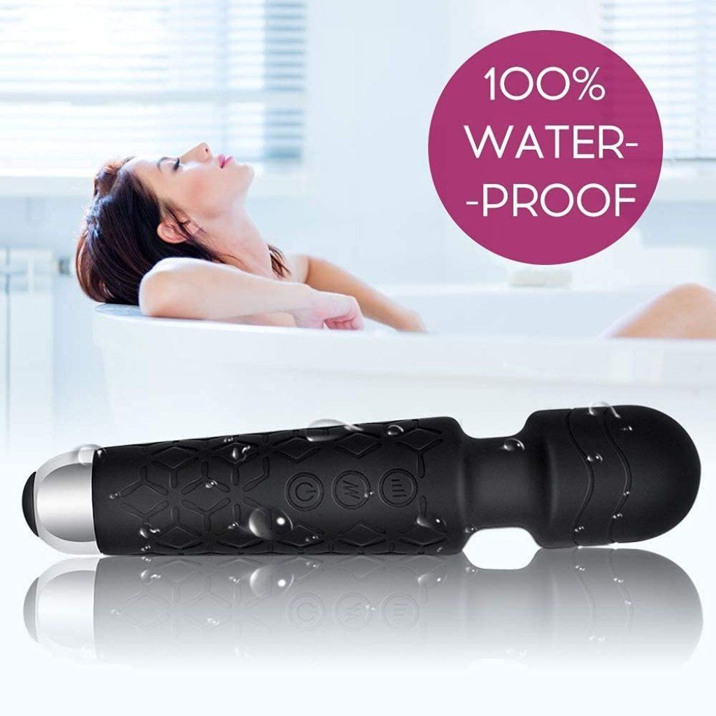 Rechargeable Body Massager for Women & Men | Handheld Waterproof Vibrating Wand Massage Machine with 20 Vibration Modes & 8 Speeds (Original Series) view 2