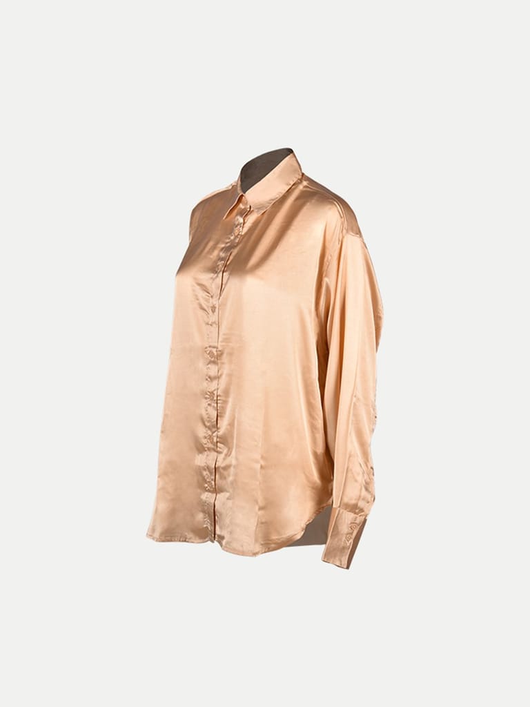 Women Velvet Solid Shirt view 2