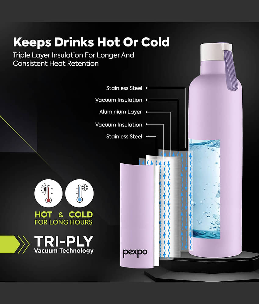 Pexpo Oslo Purple Thermosteel Flask ( 1000 ml ) view 2