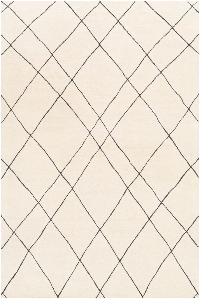 Hand Tufted Sinop Cream Wool Rug view 2