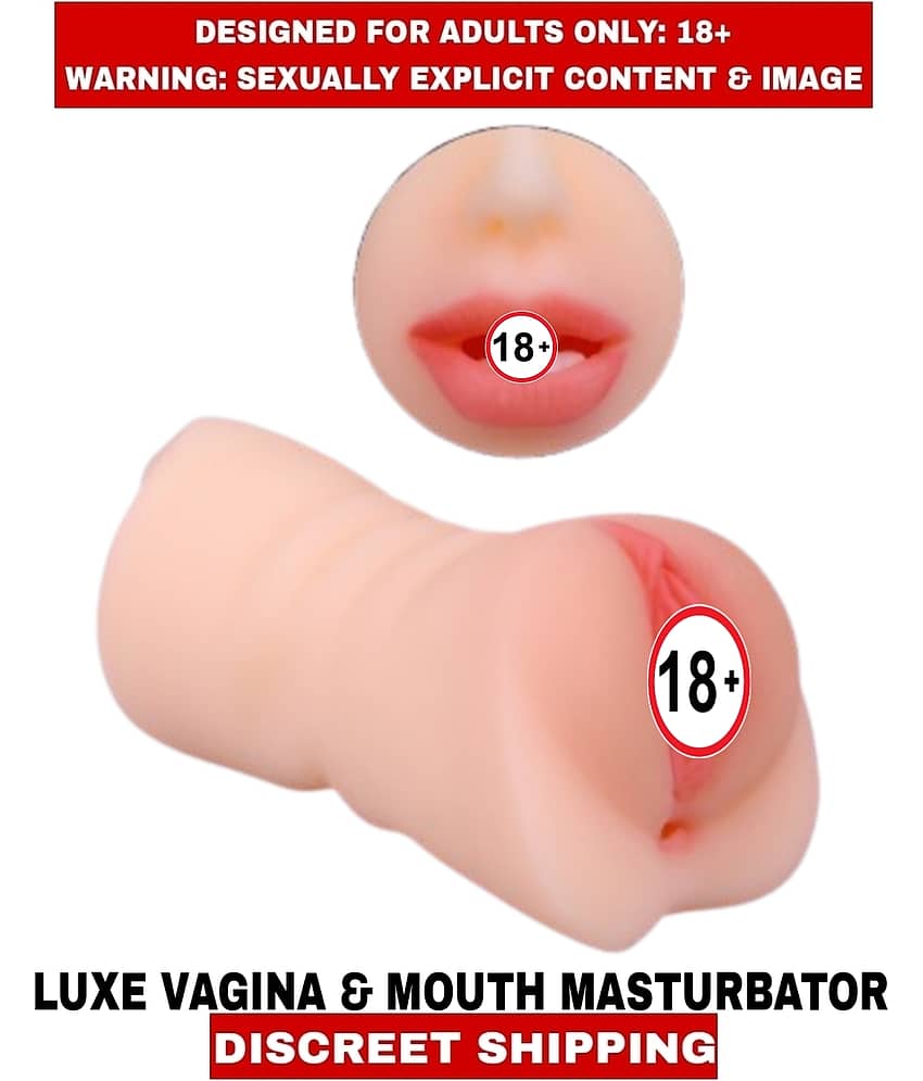 New Adult Concept Perfect Orgasm Experience L U X E 2in1 Pocket Pussy Vagina and Mouth Double Side Masturbator Men's Favorites For Men view 2