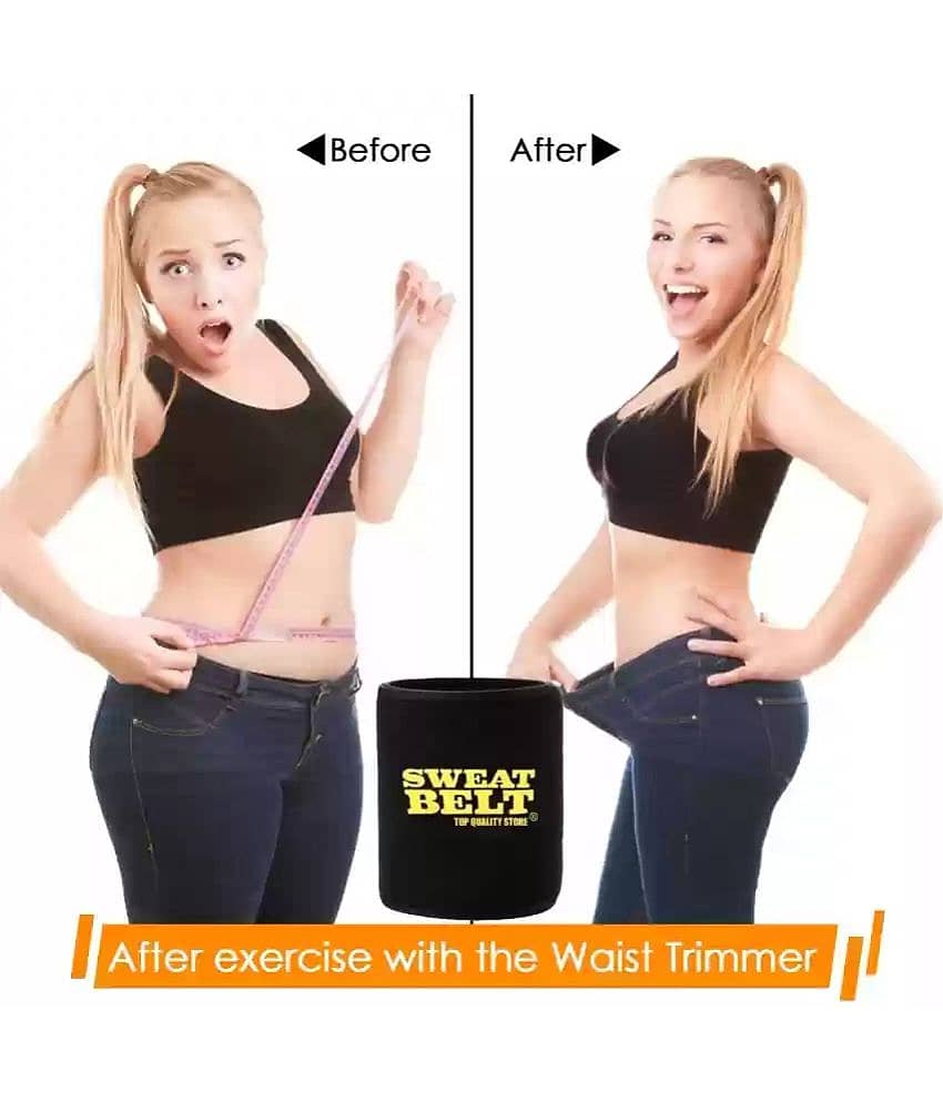 HORSE FIT Sweat Slim Belt for Men and Women, Sauna Waist Trainer for Belly Fat Burning, Tummy Belt Shapewear for Healthy, Weight Loss, Lower Back Posture (Free Size) view 2