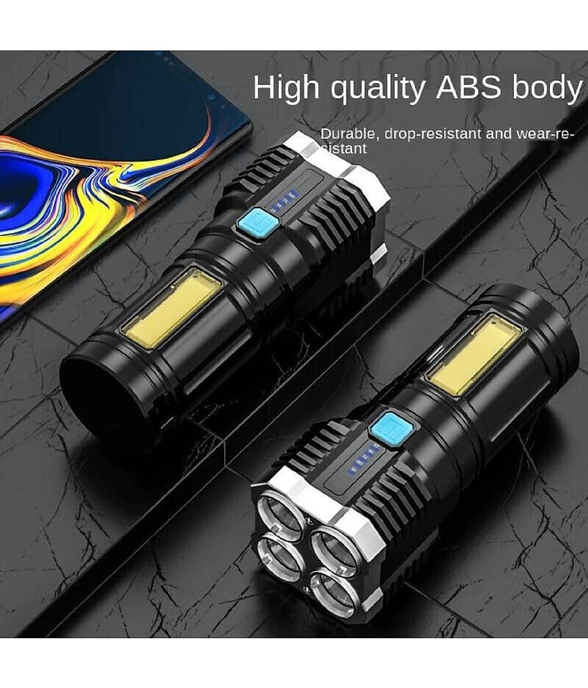 GKBOSS - 3W Rechargeable Flashlight Torch ( Pack of 1 ) view 2