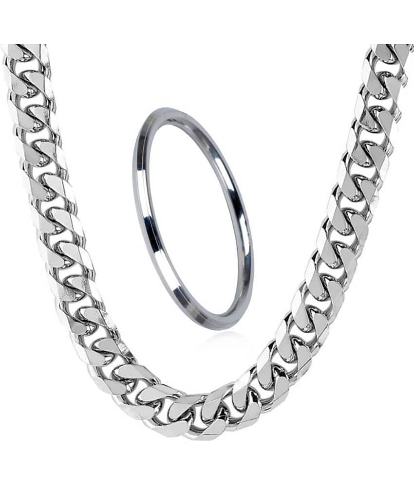 SHANKH-KRIVA Silver Plated Chain ( Set of 2 ) view 2