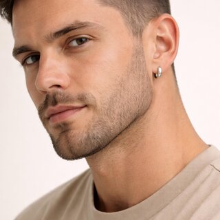 Mens Earring (Minimal Hoop Style) view 2