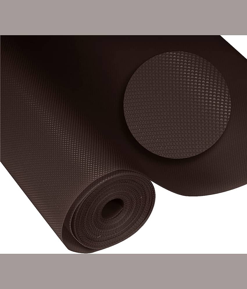 EASYHOME Multipurpose ( 60 cm X 3 m) EVA Anti-Slip Mat Liners For Bathroom, Kitchen, Fridge & Table Mat- Brown (60cmx300cm)