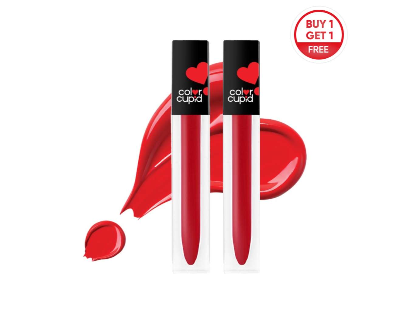 BUY 1 GET 1 - Color Cupid Forever Love Matte Liquid Lipstick - Romantic Red - 4.1 g