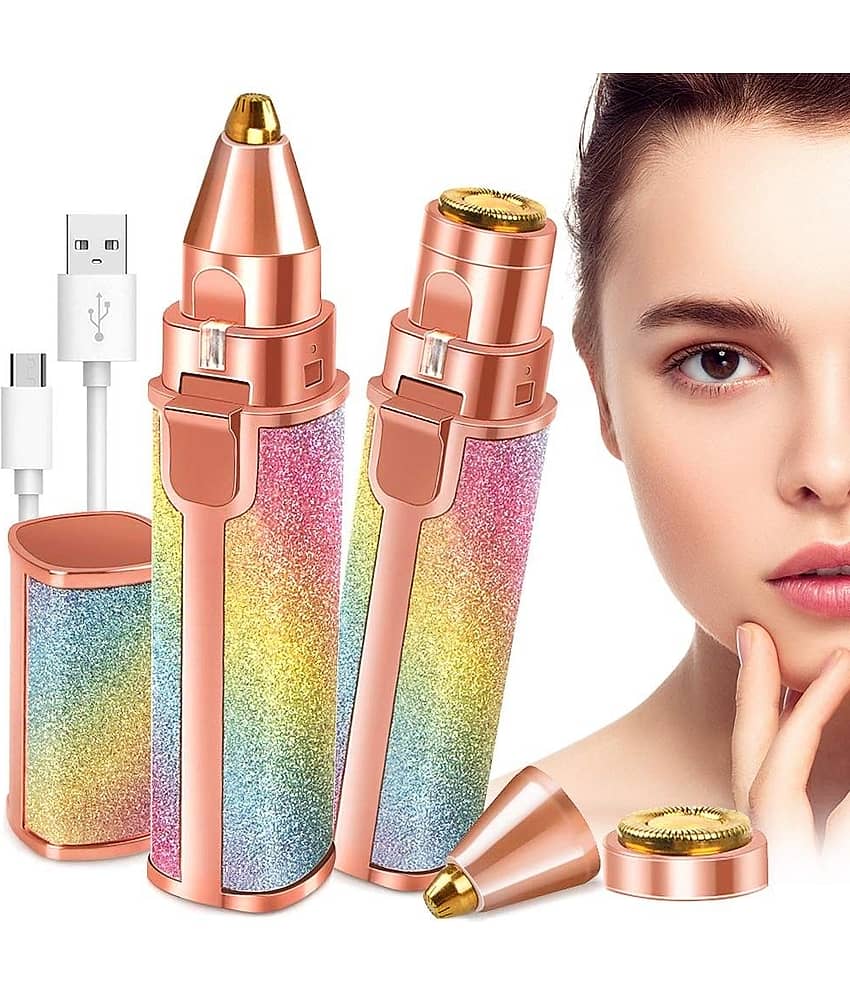 2-in-1 Rechargeable Eyebrow Epilators For Women, Facial Hair Removal Eyebrow Tri Eyebrow Trimmer Multicolor Cordless Eyebrow Trimmer With 120 minutes Runtime view 2