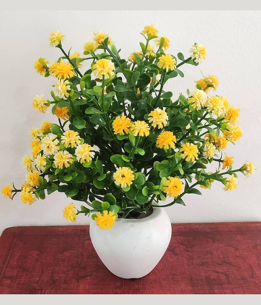 BAARIG - Yellow Daisy Artificial Flower ( Pack of 2 ) view 2