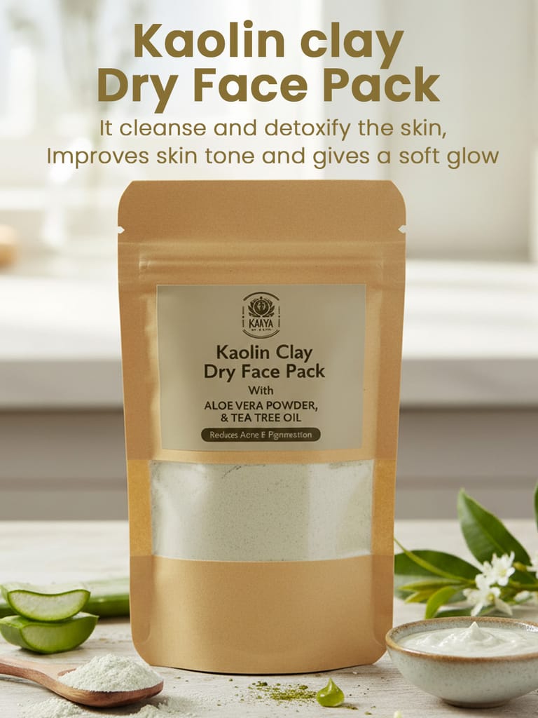 Kaaya Natural Kaolin Clay Dry Face Pack view 2