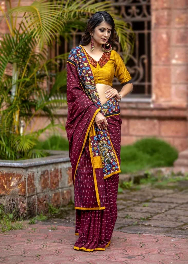 Pure Mulmul Cotton Silk Saree with Digital Print by SHIV TEXTILES
