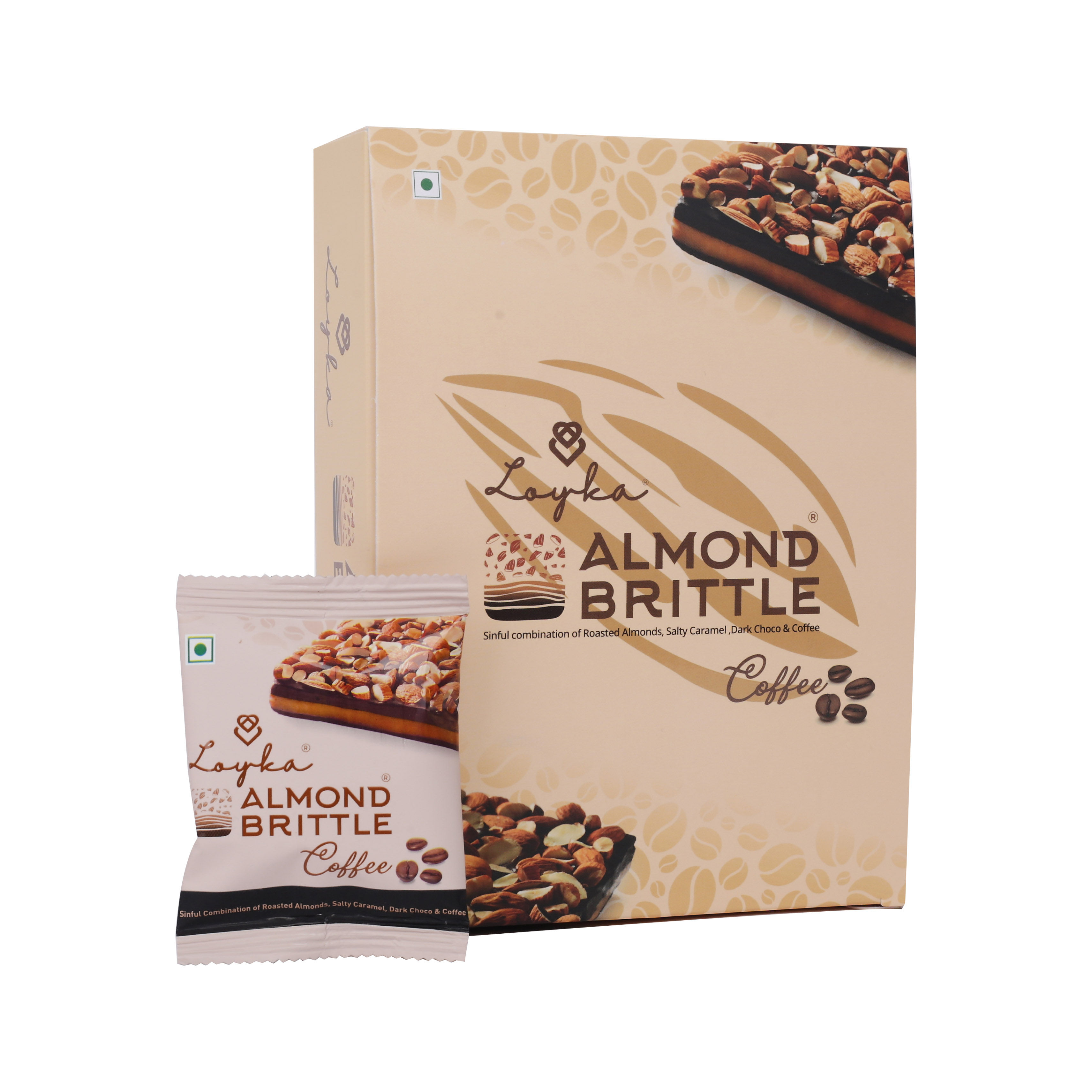 Loyka Almond Brittle Coffee, 12 Pcs Box, 204 gm