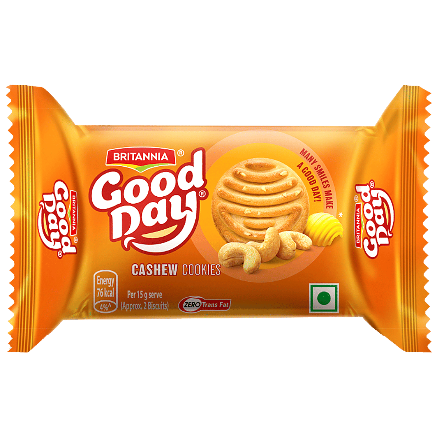 Britannia Good Day Cashew Cookies - Crunchy, Zero Trans Fat, Ready To Eat, 52.5 G view 2