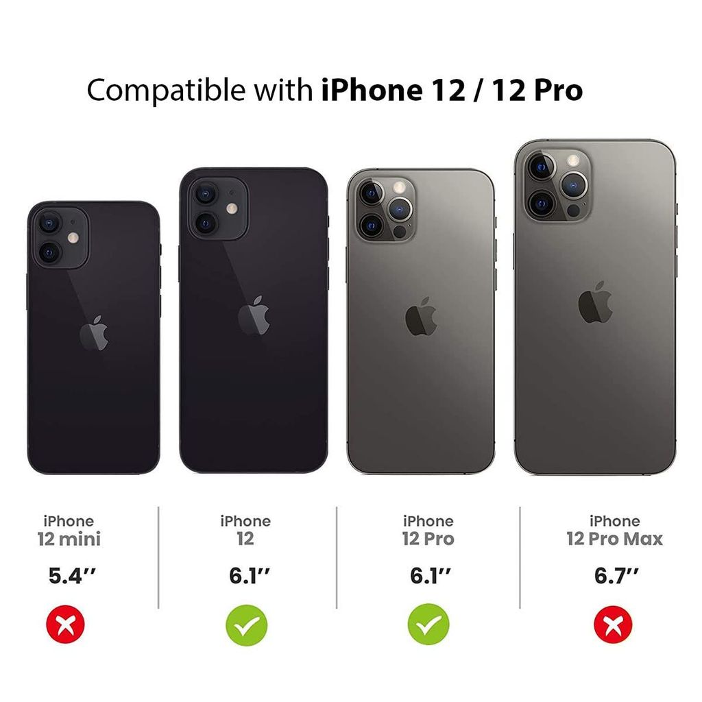 LIRAMARK Magnetic MagSafe Compatible Protective Clear Case for Apple iPhone 12 / iPhone 12 Pro (Transparent) view 2