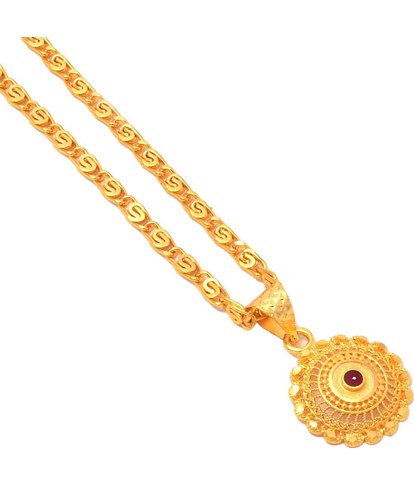 Jewarhaat - Golden Pendant ( Pack of 1 ) view 2