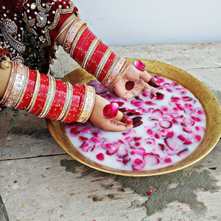 Maroon Bridal Punjabi Choora, Wedding Chudas view 2