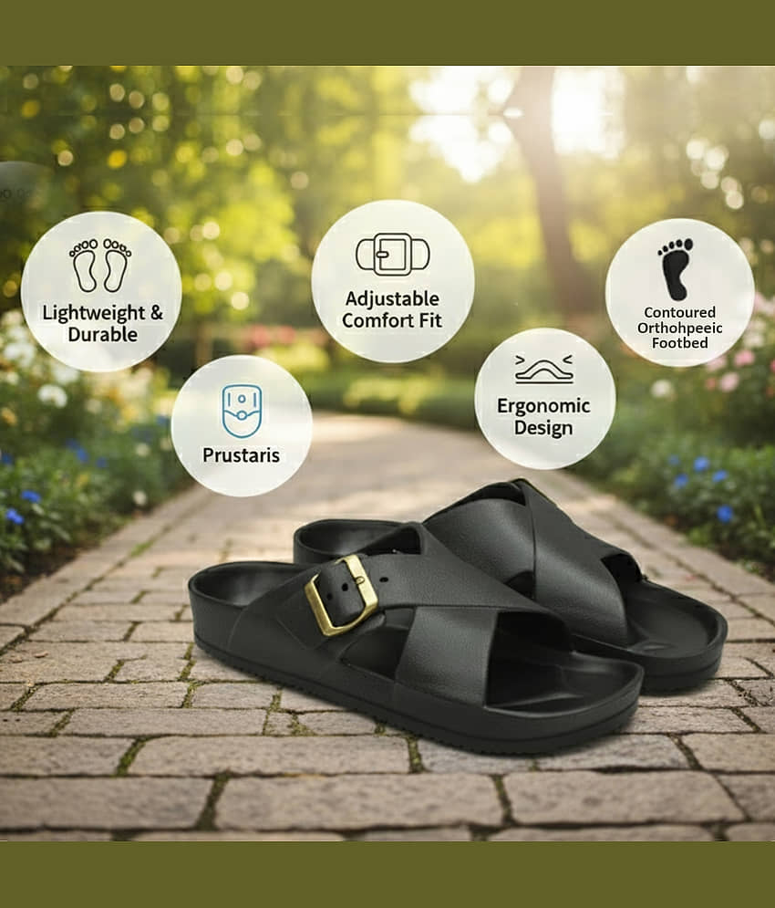 Ajanta Black Men's Daily Slipper view 2