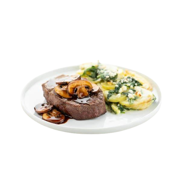 Grilled Chicken & Mushroom Steak With Demi-Glace Sauce