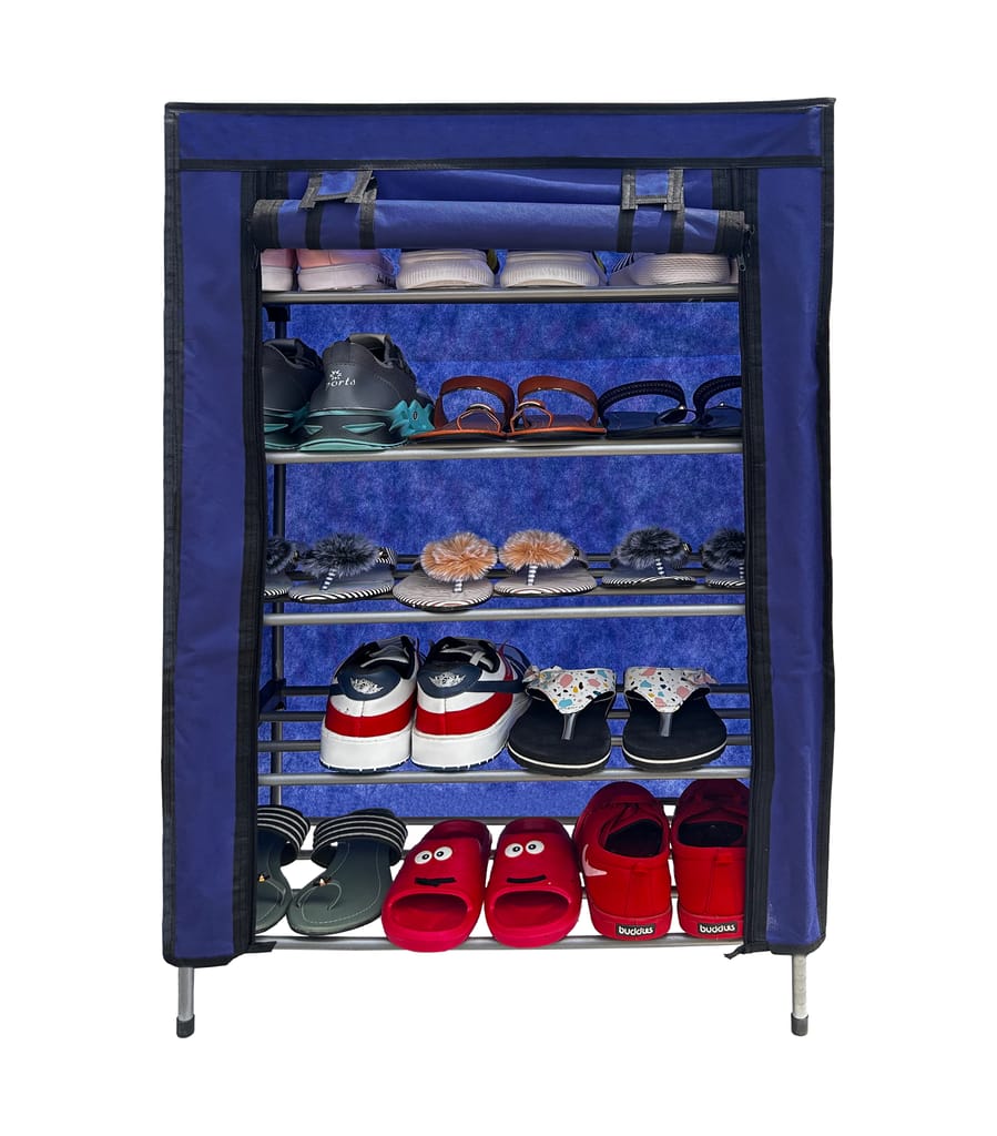 Philoshop 5 Tier Metal Pipe Shoe Organizer with Cover view 2
