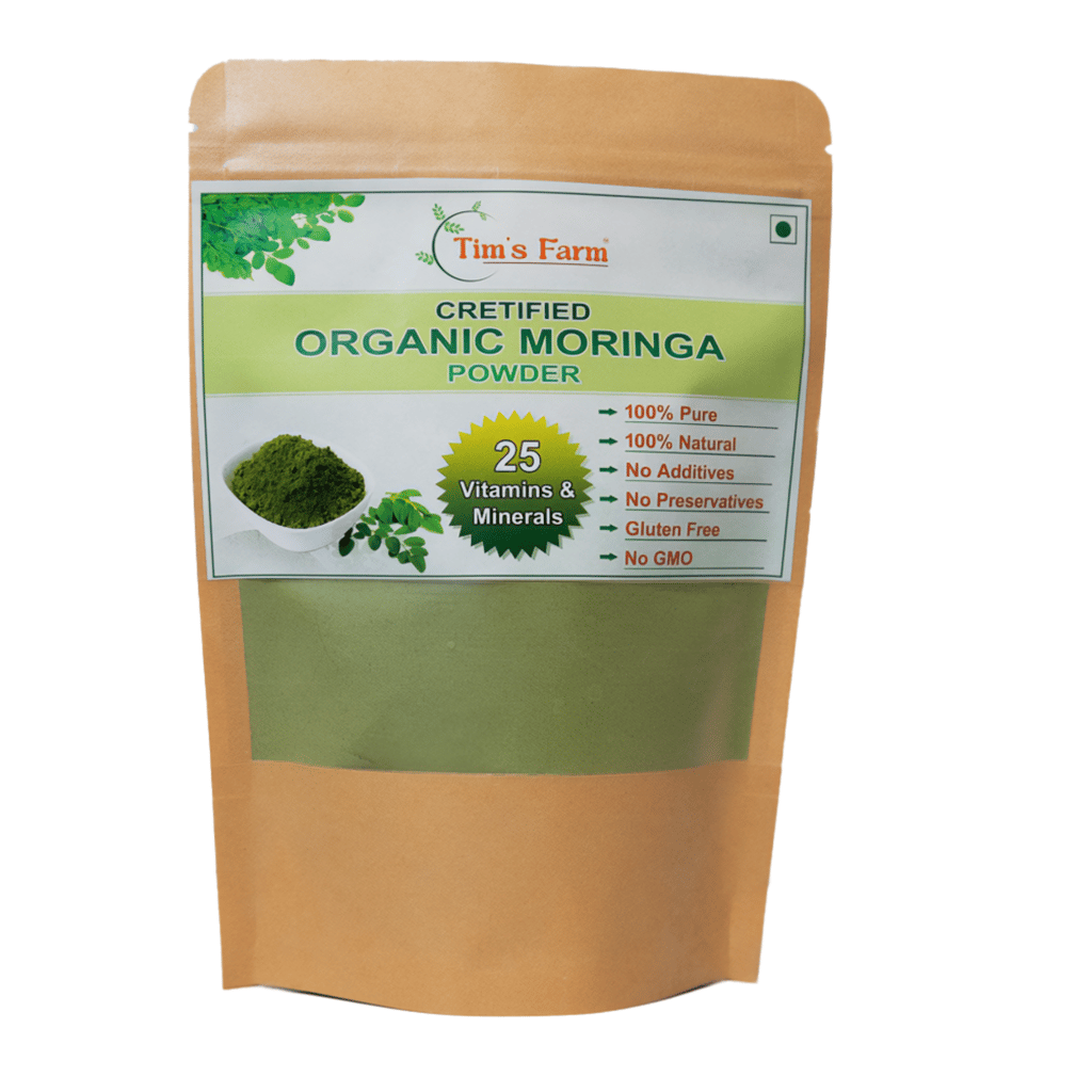 Tim's Farm Organic Moringa Powder | Drumstick Powder Organic | Immunity Booster & Anti-Oxidant