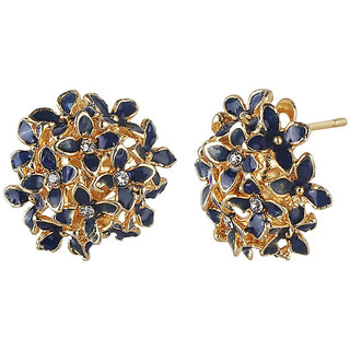 Enamel Daisy Flower Stud Earrings for Girls Alloy Material Earrings for Women's Fashion Jewellery for Party view 2