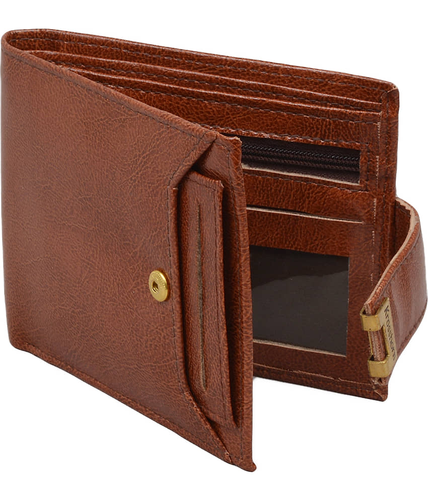 Krosshorn - Brown Faux Leather Men's Regular Wallet ( Pack of 1 ) view 2