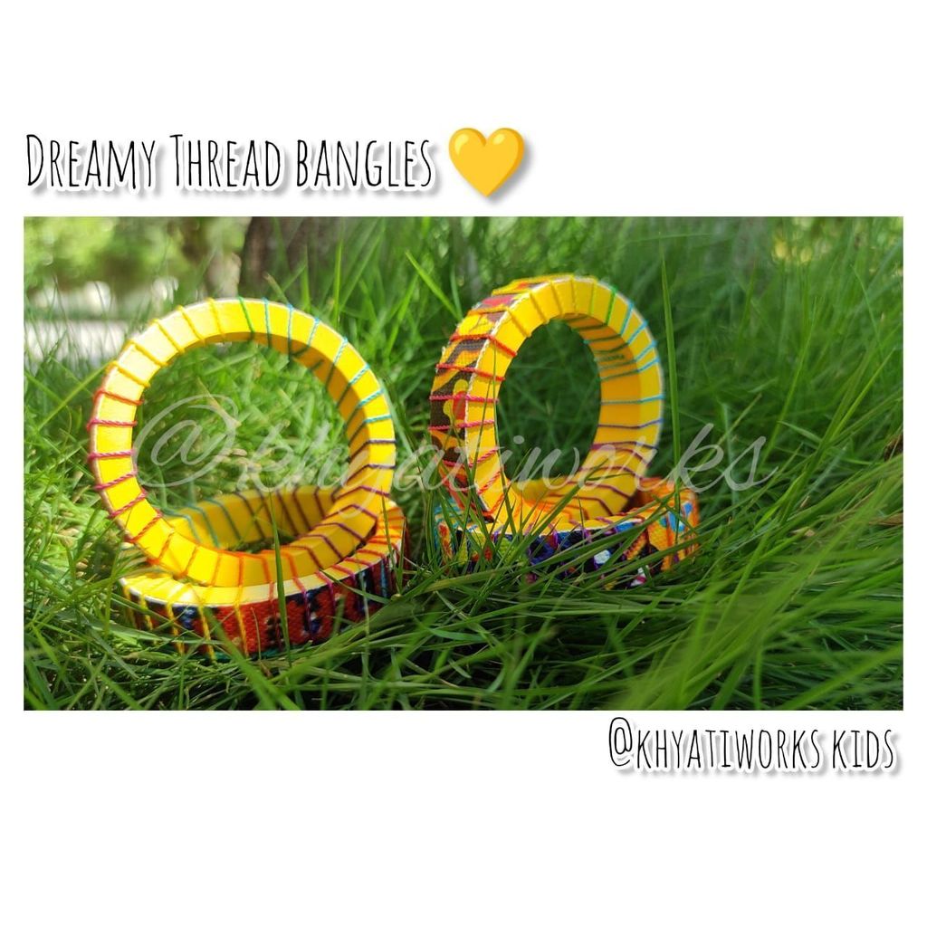 Dreamy Thread Bangles Yellow - Single Piece view 2