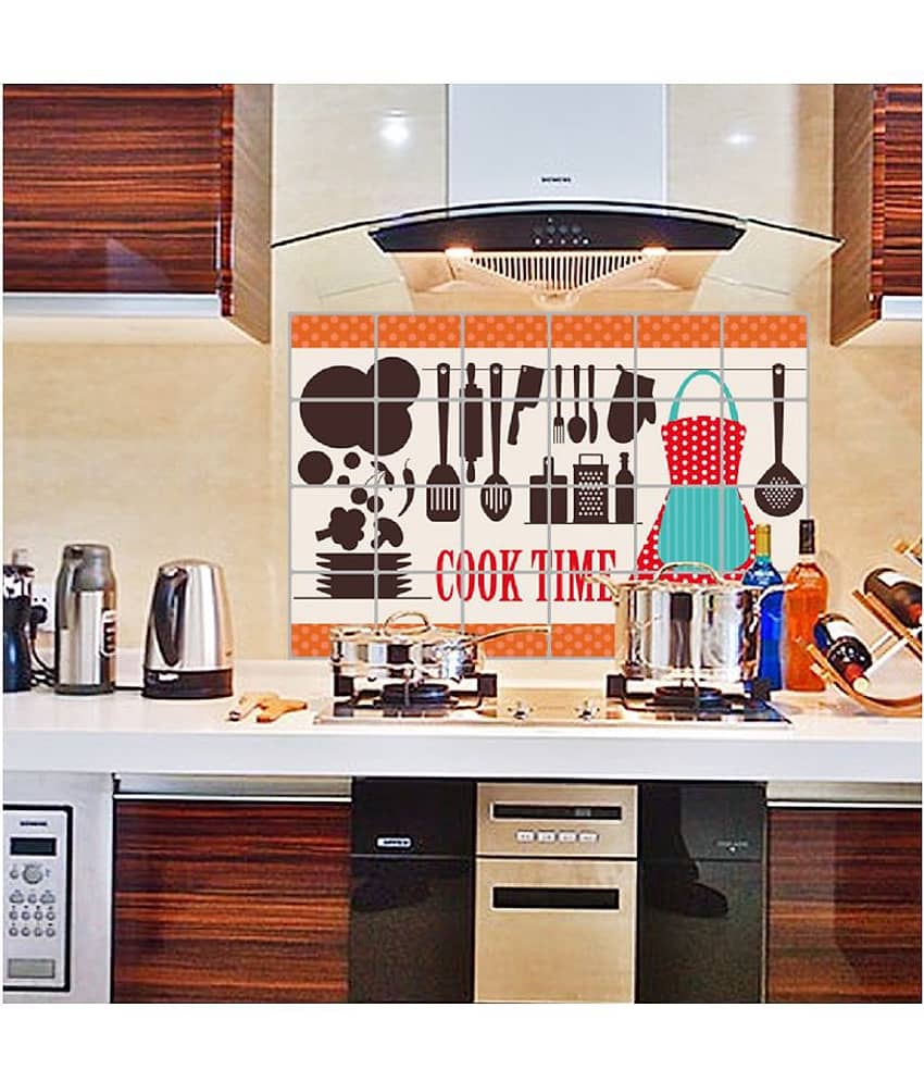 Jaamso Royals Removable Kitchen Oil Proof Decal Sticker Nature 3D Sticker ( 90 x 60 cms ) view 2