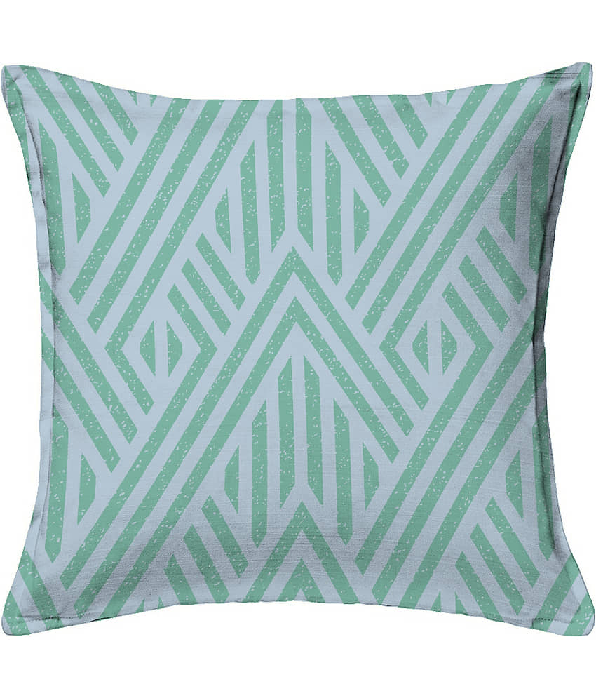 Houzzcode - Water Repellent Green Polyester Pillow Covers 40x40x3 ( Pack of 1 )