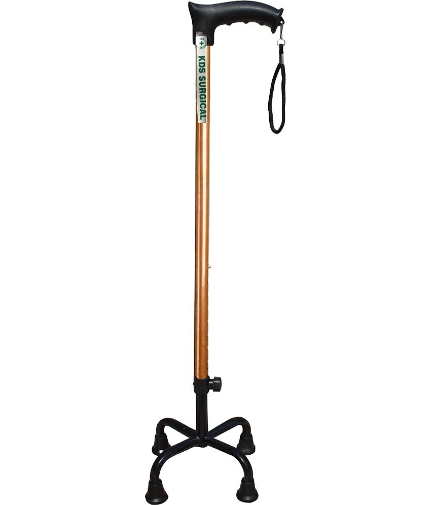 KDS SURGICAL 4 Leg Black Copper Dori Height Adjustable Copper Walking Sticks