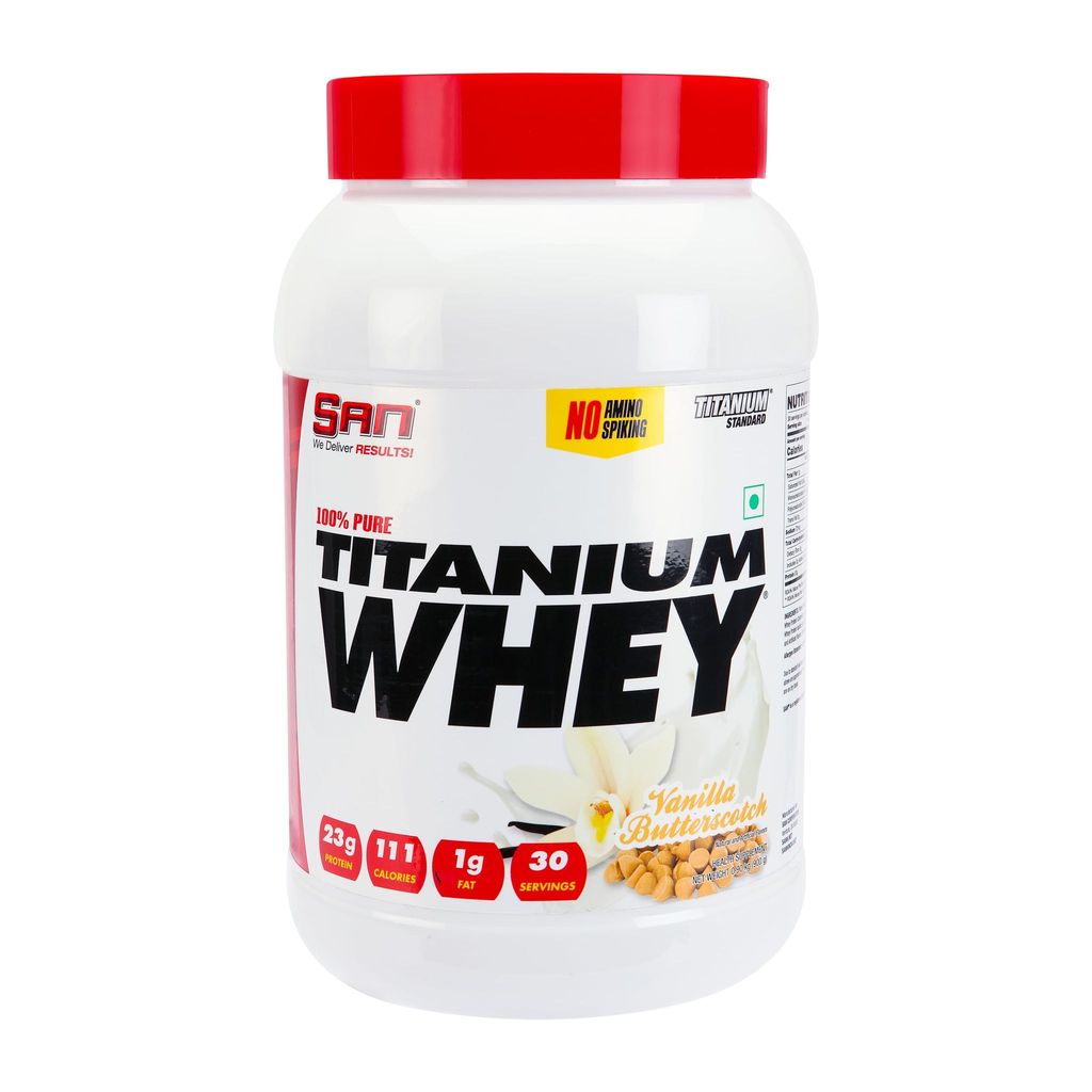 San Nutrition 100% Pure Titanium Whey Protein Powder | 23g protein | Concentrate & Isolate |