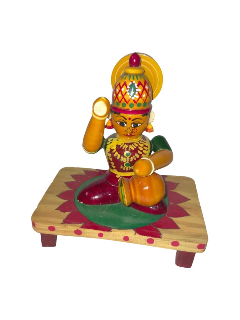 Etikoppaka Wooden laxmi Devi Idol view 2