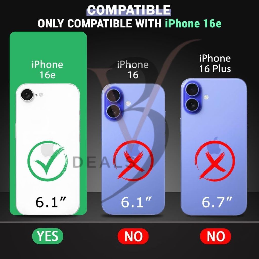 V3Deals Silicone Back Cover Compatible for iPhone SE4/16E, Scratch-Resistant, Anti-Fingerprint, Raised Screen Edge Protection 1.2mm view 2