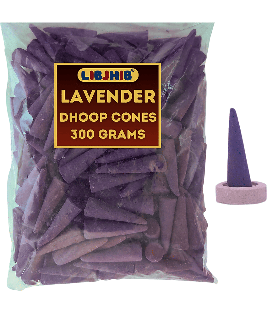 Libjhib Incense Dhoop Cone Lavender 300 gm ( Pack of 1 )