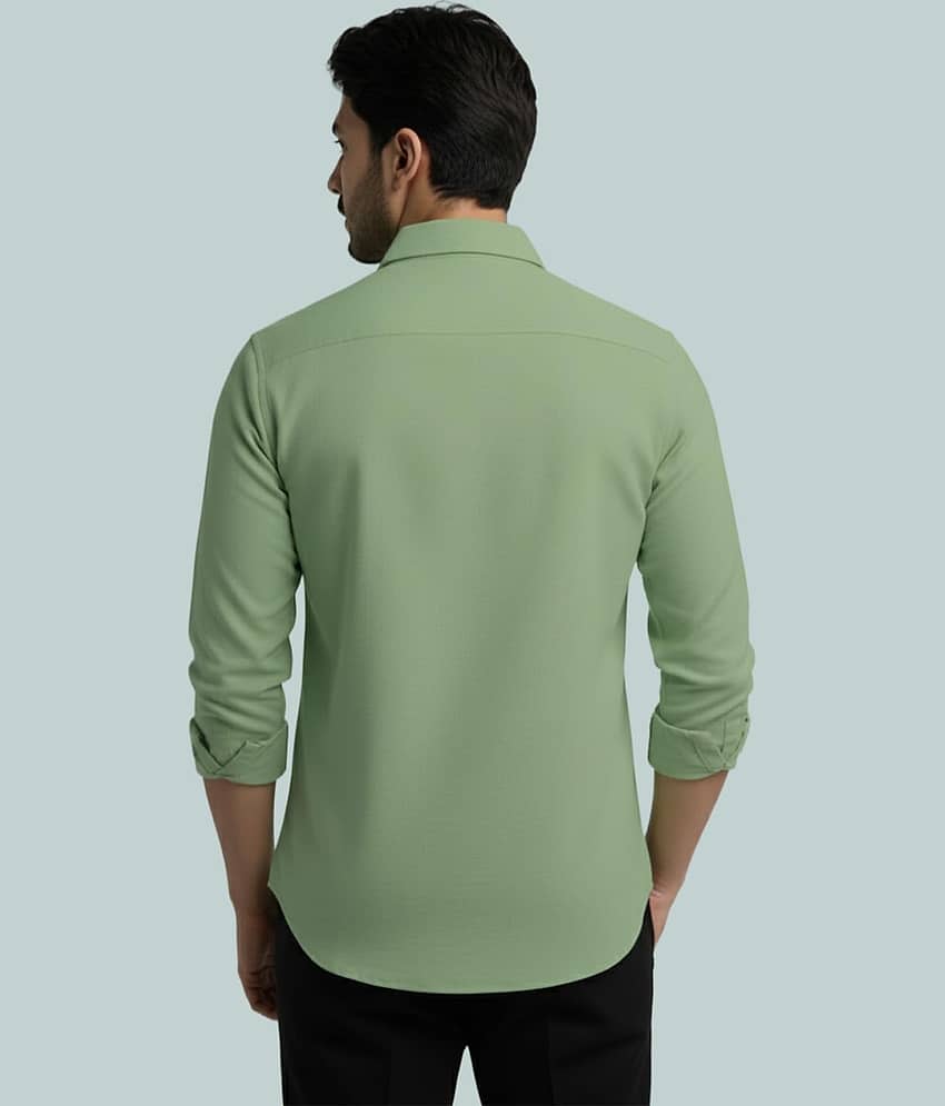 BHUVIKOO Cotton Blend Plain Shirt Style Kurta For Men ( Grey ) view 2