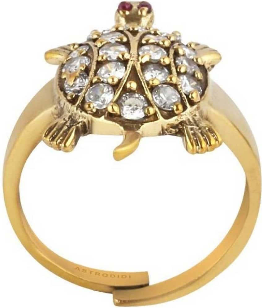 Astrodidi Tortoise Ring Beautiful Adjustable Turtle Brass Ring view 2