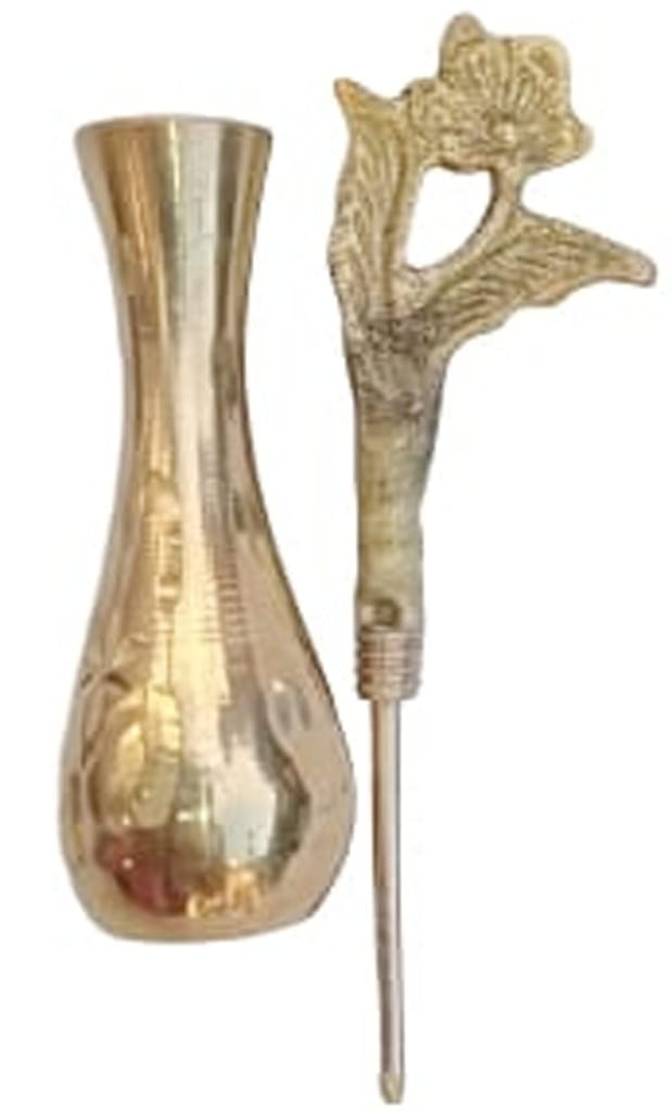 Mii Art brass surmedani with surma use in eye's muckap[size-10cm]1pes view 2