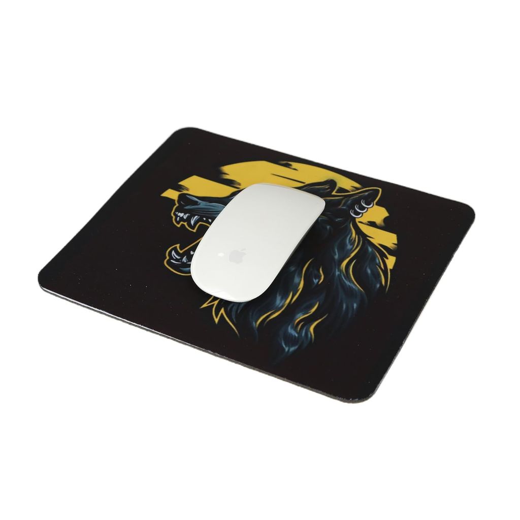 quare Mouse Pad with Stitched Edge, Premium Mousepad Washable Cloth. Computer Mouse Pad with Non-Slip Rubber Base, Mouse Pads for Computers Laptop Mouse 9x7.5x0.12 inch (Fox Print) view 2
